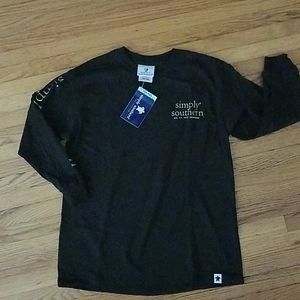 Simply Southern Long Sleeve Black Tee